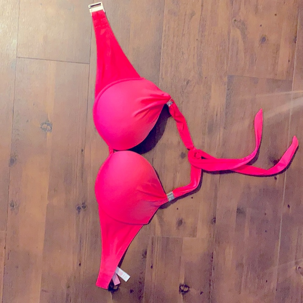 Bombshell bikini top hot pink 32DD